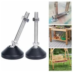 1Pcs M8 M10 M12 M16 M20 M24 304 Stainless Steel Nylon Universal Foot Cup Adjustable Support Feet D40-D100 Rotatable Foot Pad