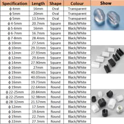 Transparent/Black/White U Shaped Non-slip Chair Leg Pad PP Plastic Non-slip Furniture Feet Floor Protectors Anti-front Tilt