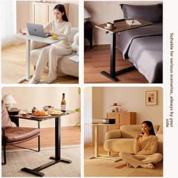 Elevating Computer Desk Standing Upright Movable Air Pressure Flipping Table, Home Sofa, Bedside, Learning, Writing, Office Desk