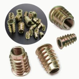 10-100Pcs Flanged Hex Drive Threaded Insert Nuts For Zinc Alloy M4 M5 M6 M8 M10 Furniture Insert Nut Length 6/6.5/8/10/13~30mm