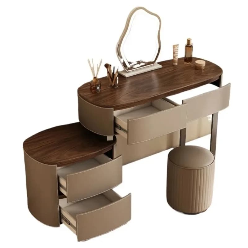 & Luxury Rustic Vanity Makeup Desk Shelf Dresser Dressing Table Makeup Vanity Design Girls Storage Home Furniture Accessories