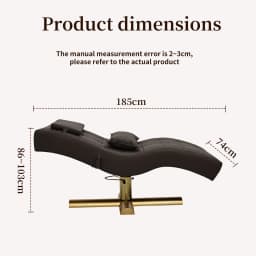 2026 Luxury S-shaped Beauty Lounger Gold Cross Base Adjustable Spa Head Massage Bed Esthetician Salon Furniture Custom Wholesale