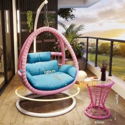 HYS Cradle Balcony Leisure Table and Chair Balcony Hanging Chair Courtyard Home Rocking Reclining Chair Outdoor Swing