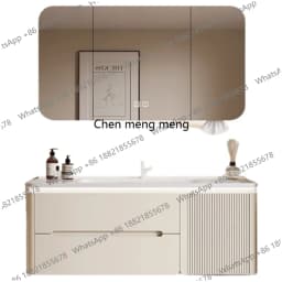 YL17 Integrated Storage Bathroom Cabinet Organized Oak Wood Shower Organizer Bathroom Cabinet Makeup Mirror Mobile Bagno Furnitu