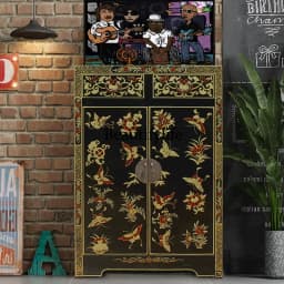 N138Solid wood light luxury shoe cabinet small apartment household door simple modern living room retro entrance cabinet