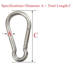 M4 M5 M6 M7 M8 M9 M10 M11 M12 M13 M14 304 Stainless Steel Multifunctional Spring Snap Carabiner Quick Link Lock Ring Hook