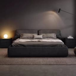 Tech Cloth Frame Simple Double Bed Queen King Size Luxury Room Double Bed Nordic Modern Letto Matrimoniale Bedroom Furniture