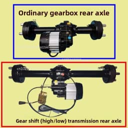 Electric Tricycle Motor Rear Axle Assembly, Variable Speed Power Assist Gearbox, High Torque Drum Brake