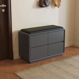 Shoe Cabinet Entrance Household Integrated Shoe Change Stool Soft Bag Leather Large Capacity Solid Wood Storage Stool Cabinet