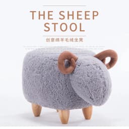Cartoon Children's Stool, Sheep Sofa Stool,Creative Animal Stool, Home Door Shoe Changing Stool Cute Animal Modeling Furniture