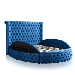 European Princess Round Bed Unique Elegant Villa Modern Double Bed Black Queen Cama Luxury Bedroom Set Furniture