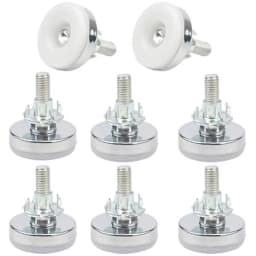 8 Pairs M8 35mm Furniture Levelers Table Leveling Foot Adjustable W/T-Nuts (8 PCS Furniture Leg Screws & 8 PCS T-Nuts)