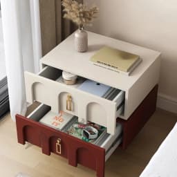 Nordic Drawers Bedside Table Storage Luxury Mid Century Modern Bedroom Bedside Table Simple Vanity Criado Mudo Home Furniture