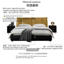luxury king size Double bed home queen frame black 180x200cm bed wooden Headboard modern letto matrimoniali bedroom furniture