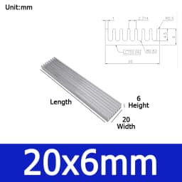 1pcs Width 20-130mm Aluminum Heat Sink Heatsink Radiator Heating Heat Dissipation Cooling for LED COB Light Power IC Transistor