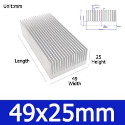1pcs Width 20-130mm Aluminum Heat Sink Heatsink Radiator Heating Heat Dissipation Cooling for LED COB Light Power IC Transistor