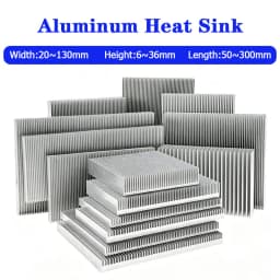 1pcs Width 20-130mm Aluminum Heat Sink Heatsink Radiator Heating Heat Dissipation Cooling for LED COB Light Power IC Transistor