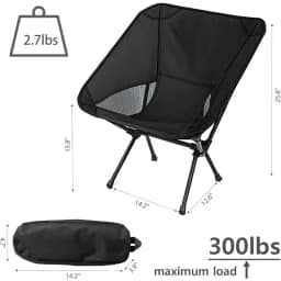 Lightweight Folding Camping Chair With Storage Bag Portable Outdoor Seat for Fishing Beach Picnic Hiking Travel