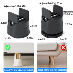 Adjustable Splint-Type Furniture Protection Pads: Moisture-Proof, Shockproof; Fit Table/Chair/Stool Legs, Heightens