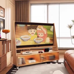 Vintage Nordic Tv Stand Floor Movable Space Saving Rustic Tv Stand With Wheels Elegant Muebles De Salón Tv Living Room Furniture