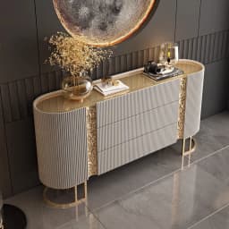 HH 88.Italian porch cabinet light luxury dining side cabinet solid wood entry shoe cabinet villa living room