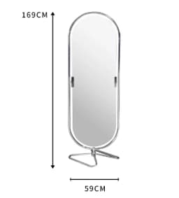 Rotating Full Body Mirror Home Bedroom Fitting Floor Internet Celebrity Stainless Steel Floor Dressing Mirror