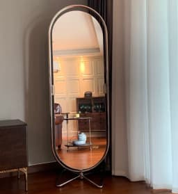 Rotating Full Body Mirror Home Bedroom Fitting Floor Internet Celebrity Stainless Steel Floor Dressing Mirror