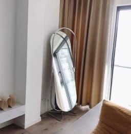 Rotating Full Body Mirror Home Bedroom Fitting Floor Internet Celebrity Stainless Steel Floor Dressing Mirror