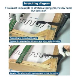 Sofa Spring Stretcher Tool Heavy Duty High Efficiency Repair Kit Strong Load Capacity Stainless Steel Easy Operation Spring Hook