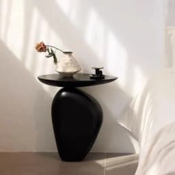 Creative Modern Pebble Shape Edge Few Black Special-shaped Home Living Room Coffee Tables Bedroom Bedside Table طاولات القهوة
