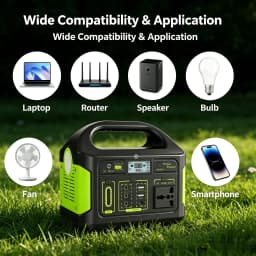 300W Portable Power Station 204.8Wh Solar Generator Compact Outdoor Emergency Power Supply For Camping RV Trip