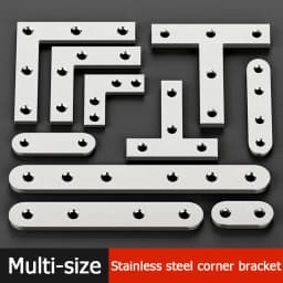 Rounded Steel Right Angle L Bracket Heavy Duty Furniture Corner Code Wooden Shelf Support Fastener with Mounting Screws