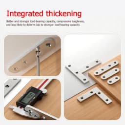 Rounded Steel Right Angle L Bracket Heavy Duty Furniture Corner Code Wooden Shelf Support Fastener with Mounting Screws