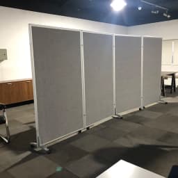 Foldable Portable Office Partition, Movable Room Divider Screen, Aluminum Alloy Frame, Workshop Workstation Privacy Panel
