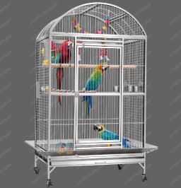 Stainless Steel Parrot Cage Medium Large Bird Cottage Extra Large Space Parrot Breeding Cage with Wheels 51*61*152cm