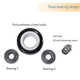 1.5-5 Inch Polyurethane Swivel Caster M6/M8-M12 Screw For Furniture Wheel Caster Wheels 360° Caster Wheel Industrial With Brake