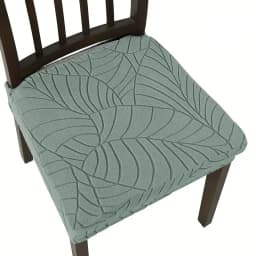 1/4pcs Jacquard Chair Seat Covers Stretch Pure Color Chair Cover Removable Upholstered Seat Cushion Slipcover for Home Party