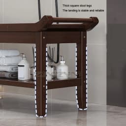 Waterproof Mold-proof Shower Bench Anti-Slip Sturdy Adults SPA Relaxing Bath Stool Multi-functional Shoe Changing Stool Cabinet