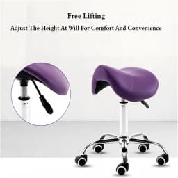 Ergonomic Saddle Stool Adjustable Swivel Chair For Barber Tattoo Massage Nail Technician Workshop Office Rolling Task Chair