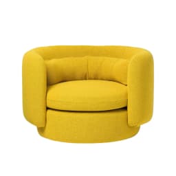 ⌁l Modern Luxury Velvet Swivel Single Sofa Chair Low Back Lounge Armchair Rotatable Barrel White Boucle Accent Chairs