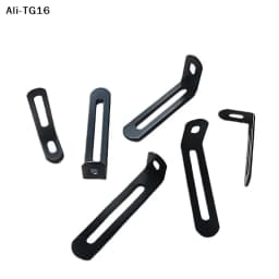 【Y6】10Pcs Hardware Accessories Black & Silver L-shaped Adjustable Angle Brackets Suitable For Furniture Anti Tilt Bookshelves