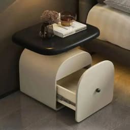 Suspension High-end Home, Table, Light Luxury, Solid Sense, Design, Bedroom, Wood, Bedside Storage Bedside
