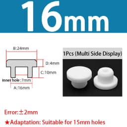 White Silicone Rubber Seal Hole Plugs Hollow Blanking End Cap Bore 6.8-201.5mm T Type Stopper Dustproof Plug Pipe Inserts