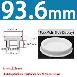 White Silicone Rubber Seal Hole Plugs Hollow Blanking End Cap Bore 6.8-201.5mm T Type Stopper Dustproof Plug Pipe Inserts