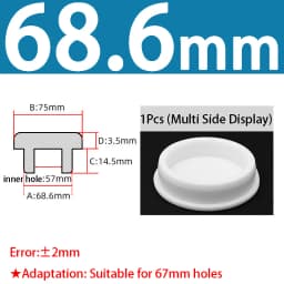 White Silicone Rubber Seal Hole Plugs Hollow Blanking End Cap Bore 6.8-201.5mm T Type Stopper Dustproof Plug Pipe Inserts