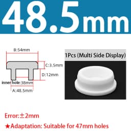 White Silicone Rubber Seal Hole Plugs Hollow Blanking End Cap Bore 6.8-201.5mm T Type Stopper Dustproof Plug Pipe Inserts