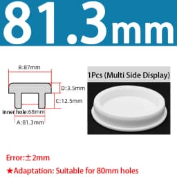 White Silicone Rubber Seal Hole Plugs Hollow Blanking End Cap Bore 6.8-201.5mm T Type Stopper Dustproof Plug Pipe Inserts