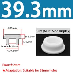 White Silicone Rubber Seal Hole Plugs Hollow Blanking End Cap Bore 6.8-201.5mm T Type Stopper Dustproof Plug Pipe Inserts