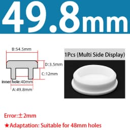 White Silicone Rubber Seal Hole Plugs Hollow Blanking End Cap Bore 6.8-201.5mm T Type Stopper Dustproof Plug Pipe Inserts