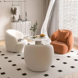 Light Luxury Cream Style Single Sofa Small Size Beauty Salon Table and Chair Hotel Homestay Exhibition Hall Reception Sofa